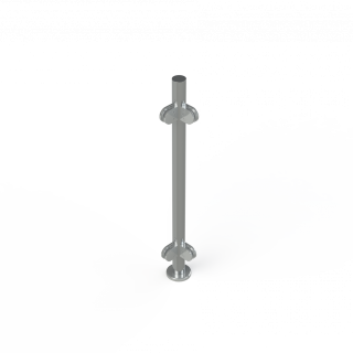 Prumo em tubular redondo / Canto